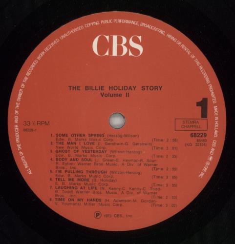 Billie Holiday The Billie Holiday Story Volume II 2-LP vinyl record set (Double LP Album) Dutch B/H2LTH873323