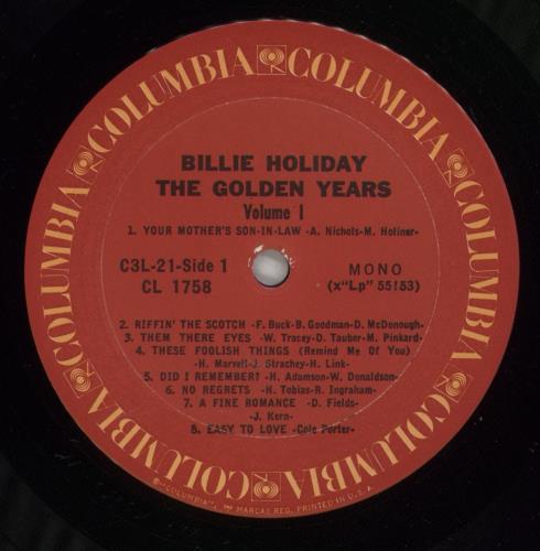 Billie Holiday The Golden Years - 2-eye Vinyl Box Set US B/HVXTH878672