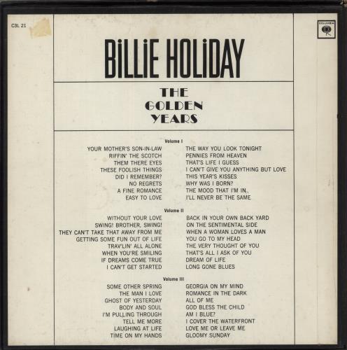 Billie Holiday The Golden Years - 2-eye Vinyl Box Set US B/HVXTH878672