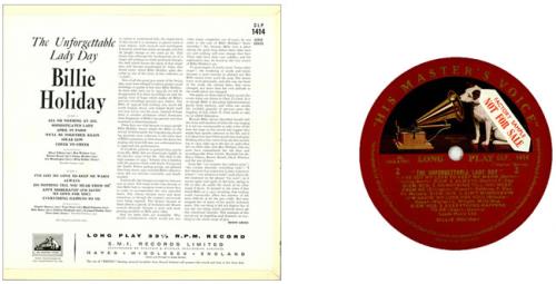 Billie Holiday The Unforgettable Lady Day - Sample vinyl LP album (LP record) UK B/HLPTH455942