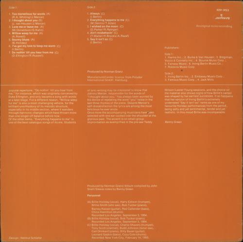 Billie Holiday The Voice Of Jazz vinyl LP album (LP record) Dutch B/HLPTH291099