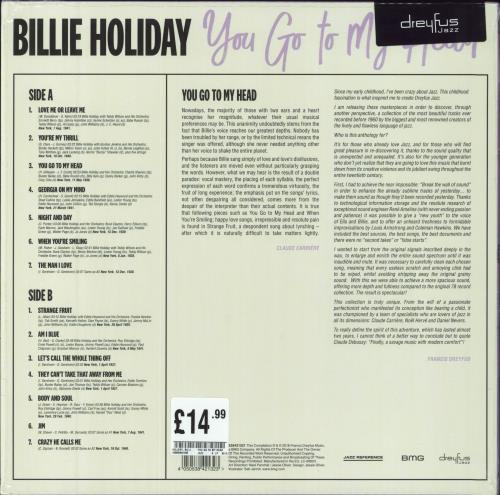 Billie Holiday You Go To My Head vinyl LP album (LP record) French B/HLPYO812838