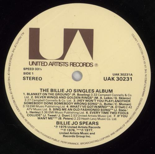Billie Jo Spears The Billie Jo Singles Album vinyl LP album (LP record) UK BC7LPTH499812