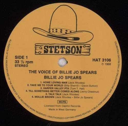 Billie Jo Spears The Voice Of Billie Jo Spears vinyl LP album (LP record) UK BC7LPTH847351