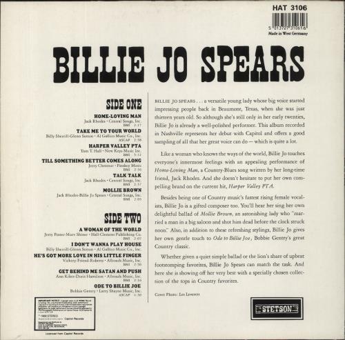 Billie Jo Spears The Voice Of Billie Jo Spears vinyl LP album (LP record) UK BC7LPTH847351