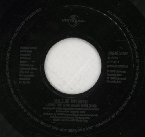 Billie Myers Kiss The Rain 7" vinyl single (7 inch record / 45) UK BMY07KI861264
