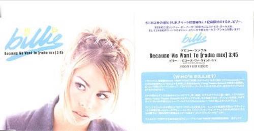 Billie Piper Because We Want To CD single (CD5 / 5") Japanese B.LC5BE127891