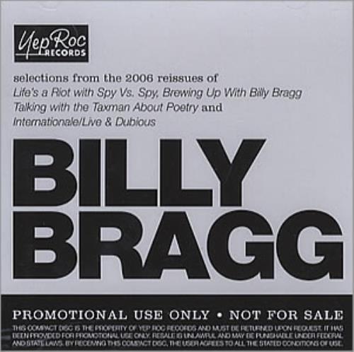 Billy Bragg 2006 Reissue Sampler CD album (CDLP) US BBRCDRE354025