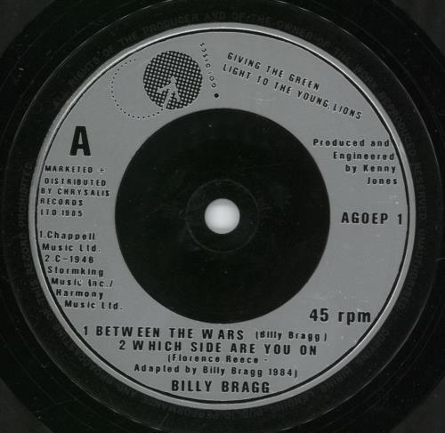 Billy Bragg Between The Wars 7" vinyl single (7 inch record / 45) UK BBR07BE109877