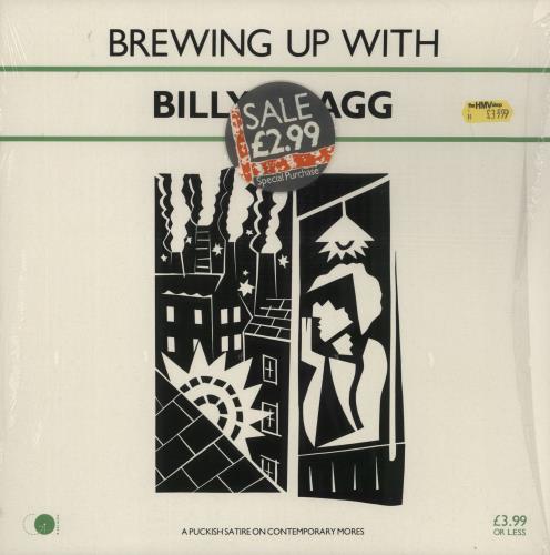 Billy Bragg Brewing Up With Billy Bragg - shrink vinyl LP album (LP record) UK BBRLPBR798257