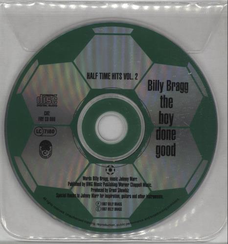 Billy Bragg Half Time Hits Vol 2: The Boy Done Good CD single (CD5 / 5") UK BBRC5HA671774