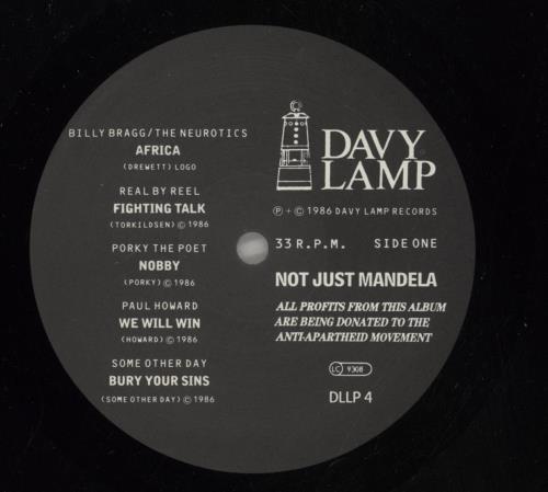 Billy Bragg Not Just Mandela vinyl LP album (LP record) UK BBRLPNO728555