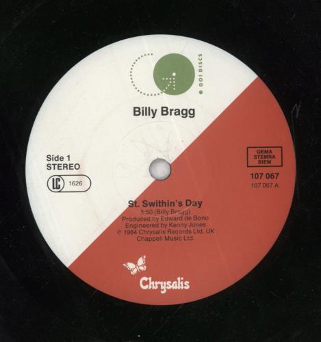 Billy Bragg St. Swithin's Day 7" vinyl single (7 inch record / 45) German BBR07ST109875