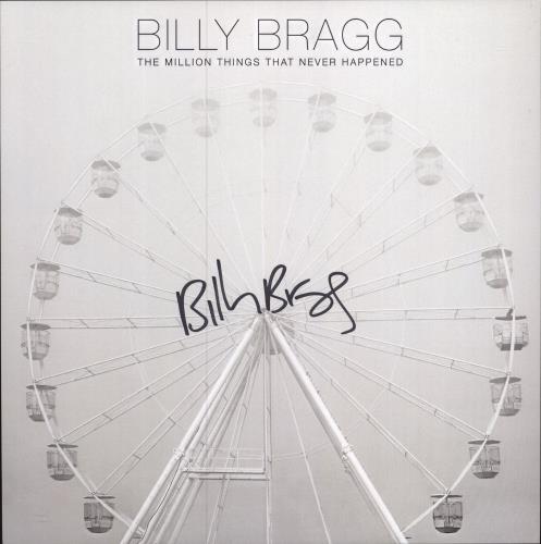 Billy Bragg The Million Things That Never Happened - Grey Marbled Vinyl + Signed Print vinyl LP album (LP record) UK BBRLPTH787103