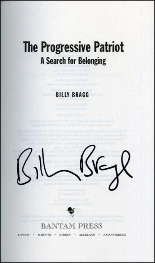 Billy Bragg The Progressive Patriot - Hardback book UK BBRBKTH380084
