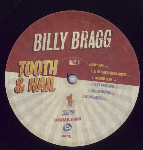 Billy Bragg Tooth & Nail vinyl LP album (LP record) UK BBRLPTO831300