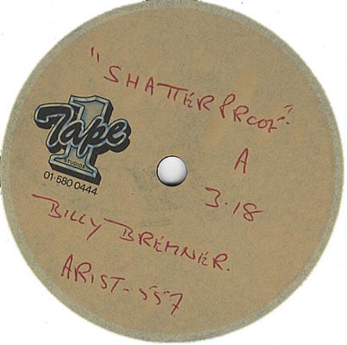 Billy Bremner Shatterproof 7" vinyl single (7 inch record / 45) UK BEV07SH373904
