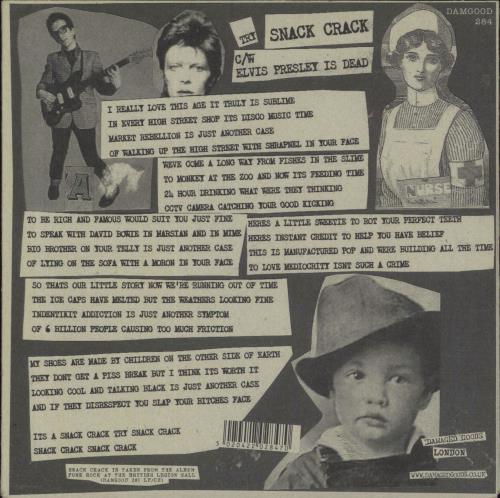Billy Childish Snack Crack 7" vinyl single (7 inch record / 45) UK BLC07SN818253