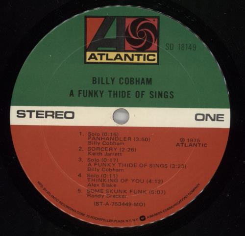 Billy Cobham A Funky Thide Of Sings vinyl LP album (LP record) US BYHLPAF251785