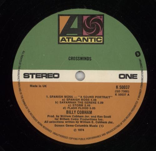 Billy Cobham Crosswinds vinyl LP album (LP record) UK BYHLPCR507639