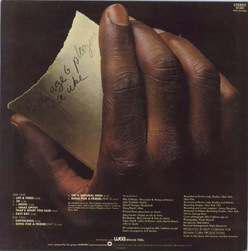 Billy Cobham Life & Times vinyl LP album (LP record) Brazilian BYHLPLI793826