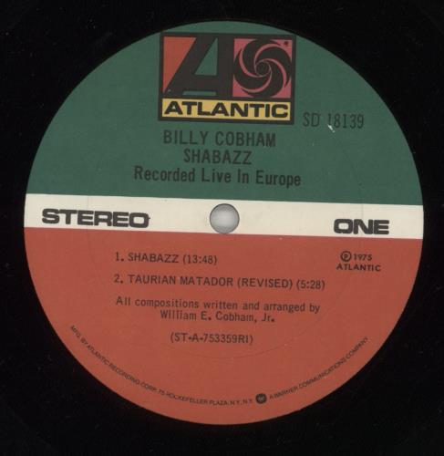 Billy Cobham Shabazz vinyl LP album (LP record) US BYHLPSH626640