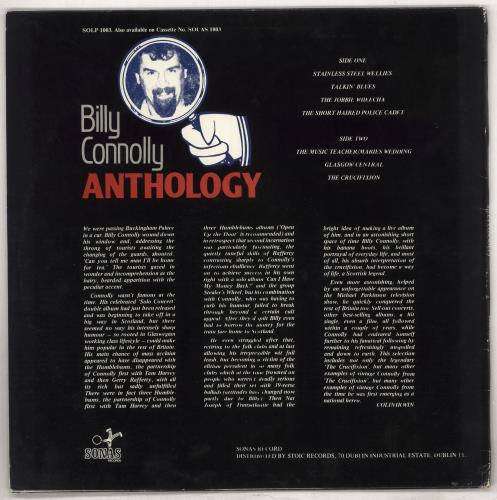 Billy Connolly Anthology vinyl LP album (LP record) Irish BCLLPAN738074