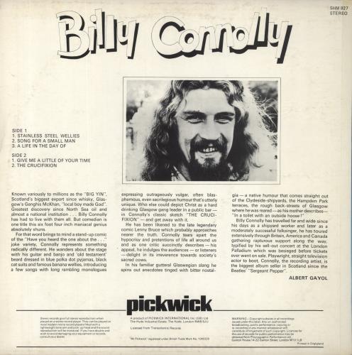 Billy Connolly Billy Connolly vinyl LP album (LP record) UK BCLLPBI460884
