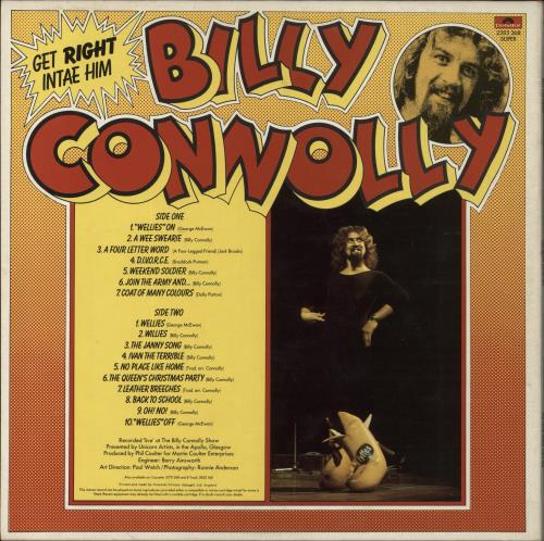 Billy Connolly Get Right Intae Him vinyl LP album (LP record) UK BCLLPGE458609