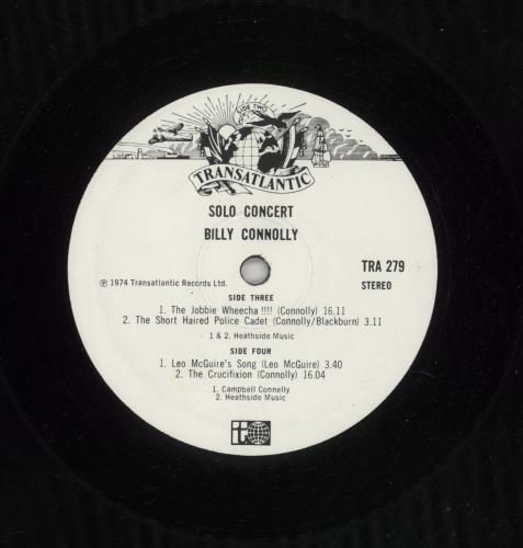 Billy Connolly Solo Concert 2-LP vinyl record set (Double LP Album) UK BCL2LSO454204