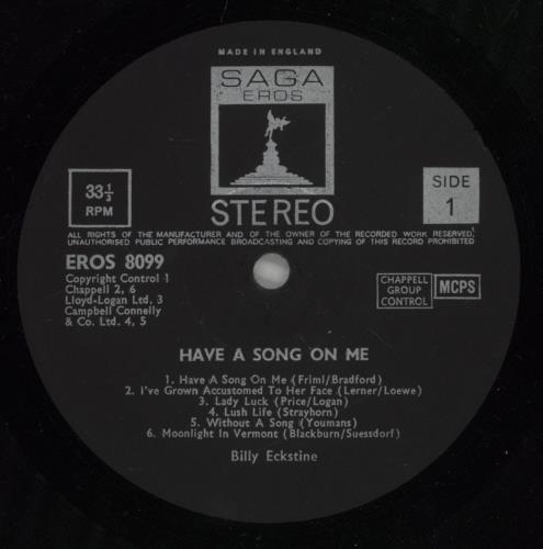 Billy Eckstine & Sarah Vaughan Have A Song On Me... vinyl LP album (LP record) UK E&VLPHA876222