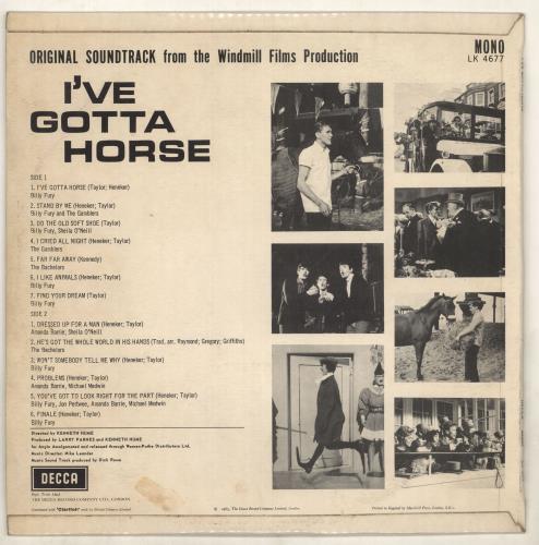 Billy Fury I've Gotta Horse - EX/VG vinyl LP album (LP record) UK BFULPIV734899