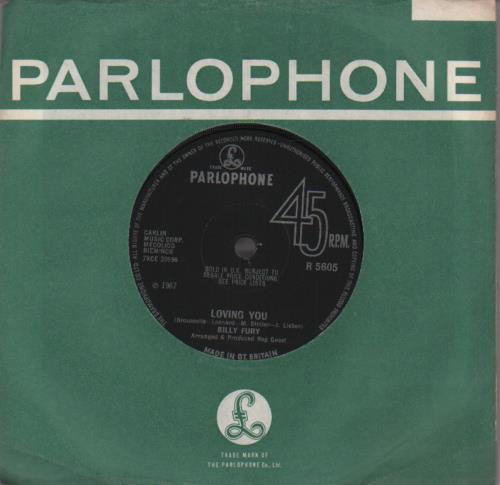 Billy Fury Loving You 7" vinyl single (7 inch record / 45) UK BFU07LO652701