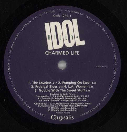 Billy Idol Charmed Life vinyl LP album (LP record) UK IDOLPCH550813