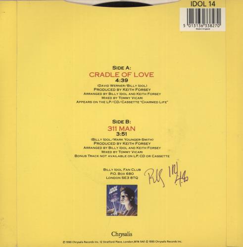 Billy Idol Cradle Of Love 7" vinyl single (7 inch record / 45) UK IDO07CR514879