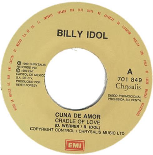 Billy Idol Cuna De Amor 7" vinyl single (7 inch record / 45) Mexican IDO07CU234145