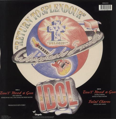 Billy Idol Don't Need A Gun 12" vinyl single (12 inch record / Maxi-single) UK IDO12DO47979