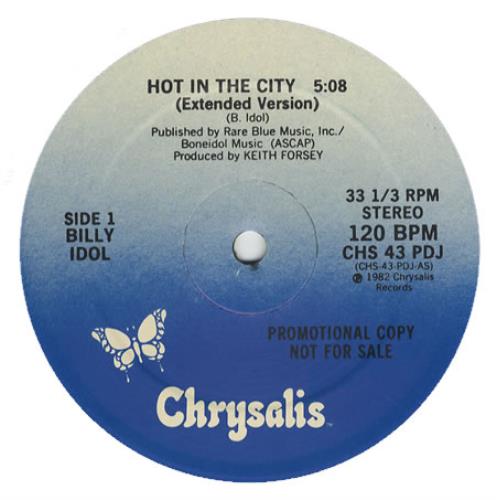 Billy Idol Hot In The City 12" vinyl single (12 inch record / Maxi-single) US IDO12HO25998