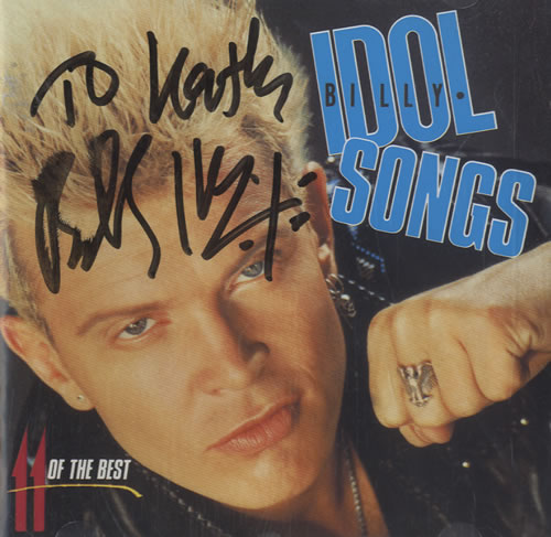 Billy Idol Idol Songs - Autographed CD album (CDLP) US IDOCDID475692