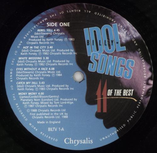 Billy Idol Idol Songs - Hype Stickered - Shrink vinyl LP album (LP record) UK IDOLPID867889