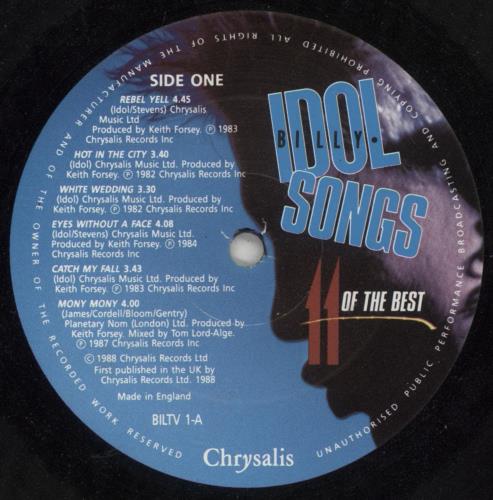 Billy Idol Idol Songs - Hype Stickered vinyl LP album (LP record) UK IDOLPID458406