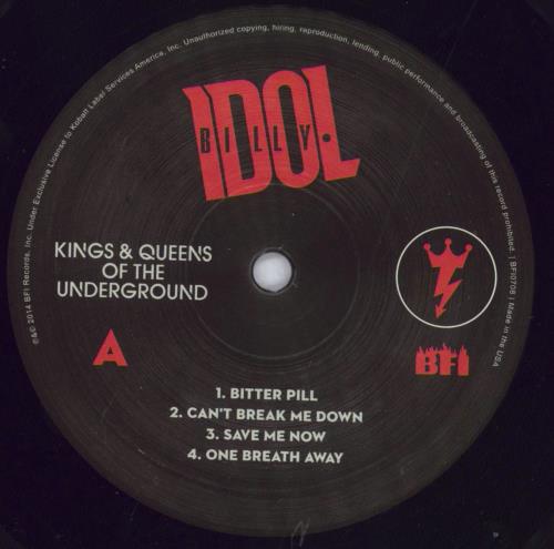 Billy Idol Kings & Queens Of The Underground 2-LP vinyl record set (Double LP Album) UK IDO2LKI829874