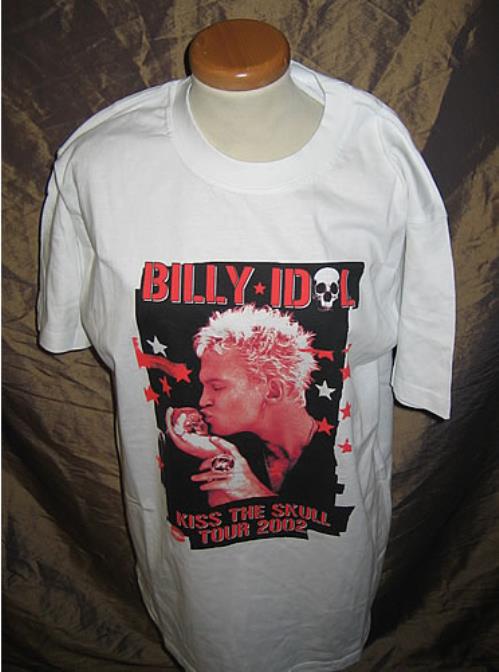 Billy Idol Kiss The Skull T-Shirt - Large t-shirt Australian IDOTSKI341742