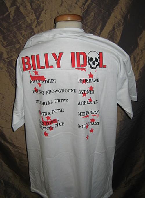 Billy Idol Kiss The Skull T-Shirt - Large t-shirt Australian IDOTSKI341742