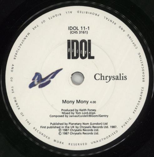 Billy Idol Mony Mony - Live 7" vinyl single (7 inch record / 45) UK IDO07MO273110