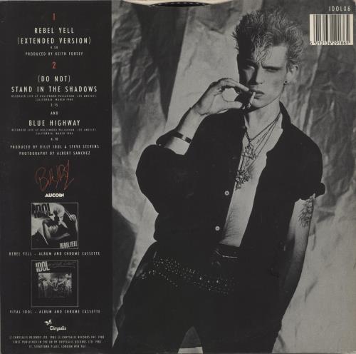 Billy Idol Rebel Yell - Hype Stickered 12" vinyl single (12 inch record / Maxi-single) UK IDO12RE33876