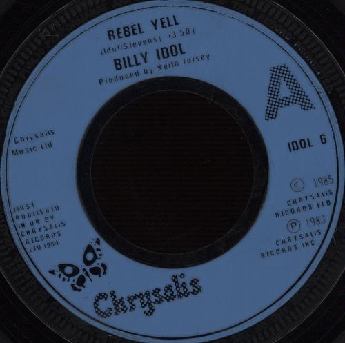 Billy Idol Rebel Yell 7" vinyl single (7 inch record / 45) UK IDO07RE674348