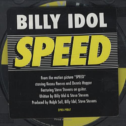 Billy Idol Speed CD single (CD5 / 5") US IDOC5SP30566