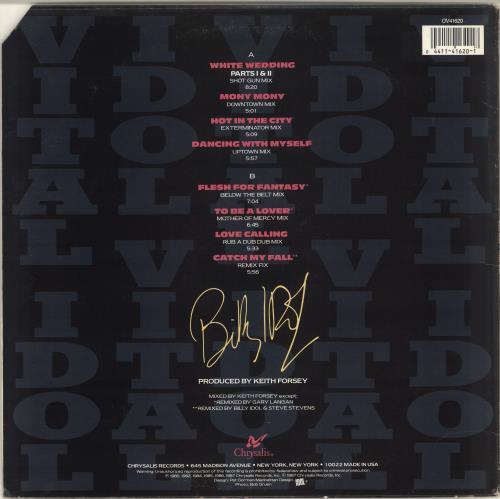 Billy Idol Vital Idol vinyl LP album (LP record) UK IDOLPVI707427