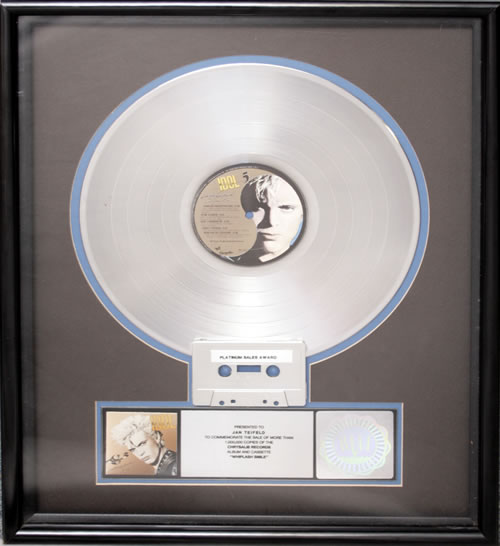Billy Idol Whiplash Smile award disc US IDOAWWH553647